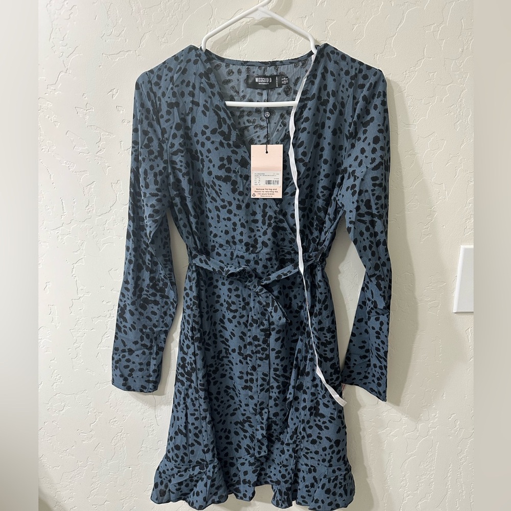 NWT Missguided maternity blue and black dress